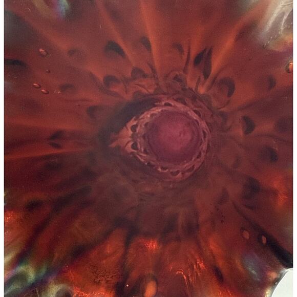 Vintage Northwood Amethyst Carnival Glass Tree Trunk Vase 11.75” - Picture 6 of 7